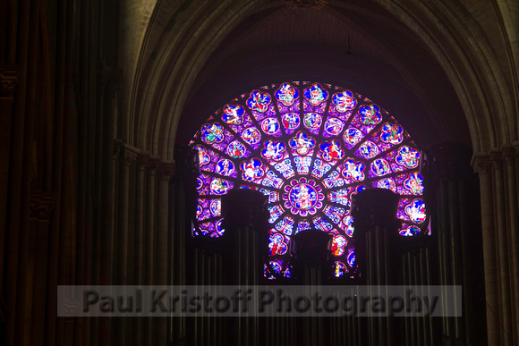 Notre Dame stain glass window